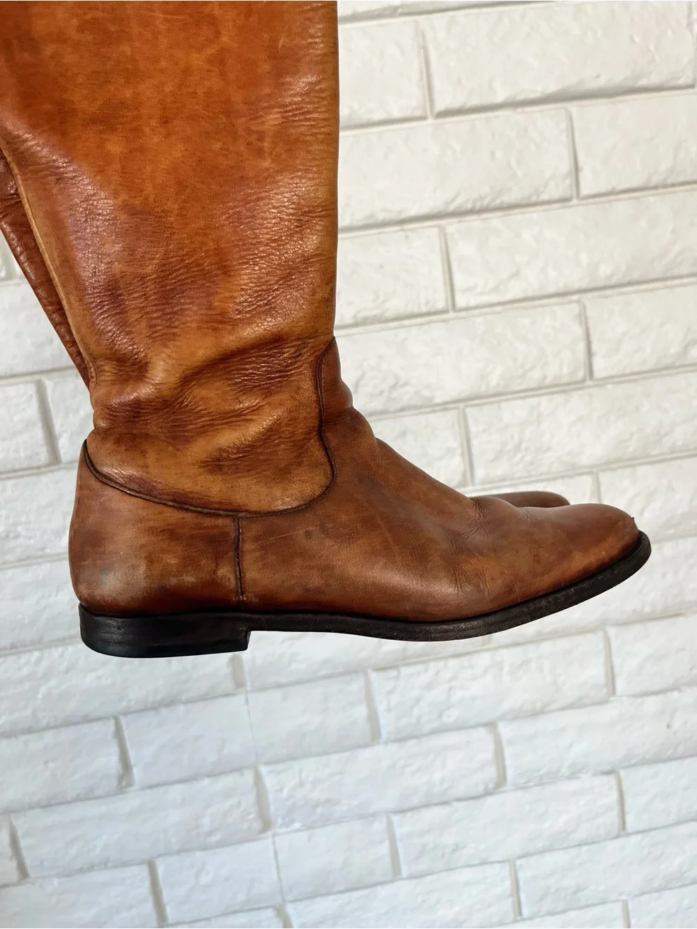 Cole Haan Nike Air Over the Knee Riding Boot Cognac Size 8.5